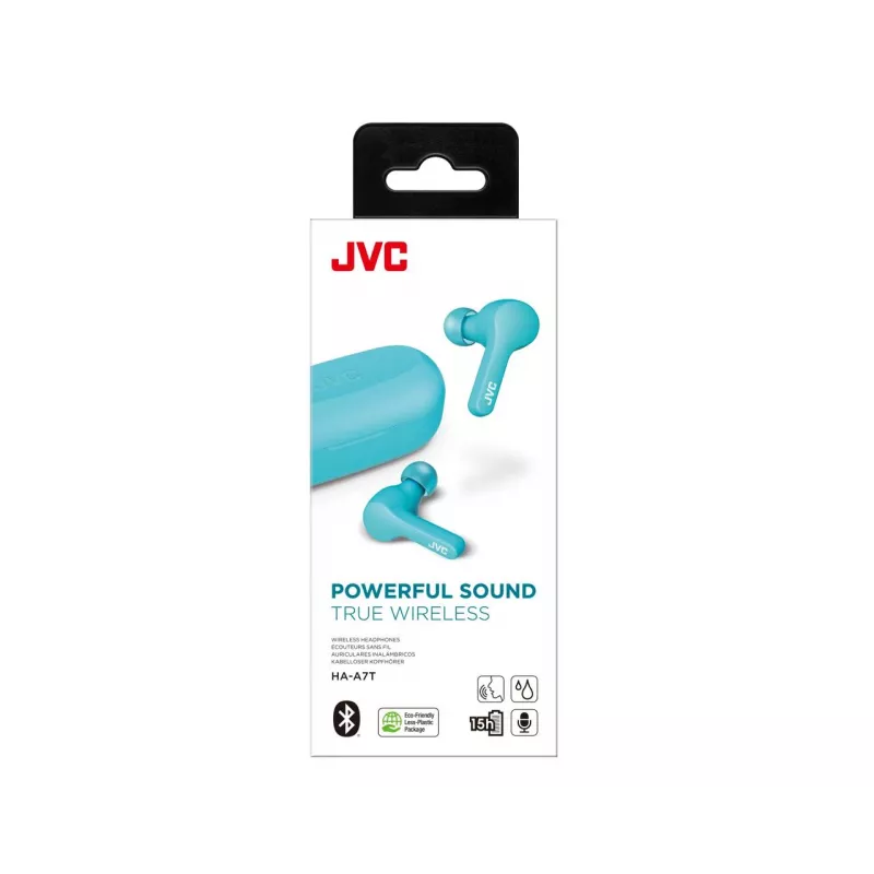 JVC HA-A7T-AN Bezvadu austiņas True Wireless Stereo (TWS) Iekšauss Zvanu/Mūzikas Mikro-USB Bluetooth Zilas