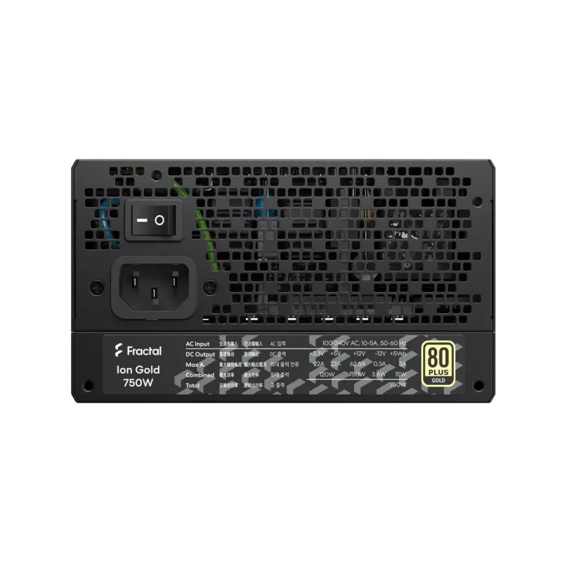 Fractal Design Ion+ 750W Gold barošanas bloks 24-pin ATX ATX Melns