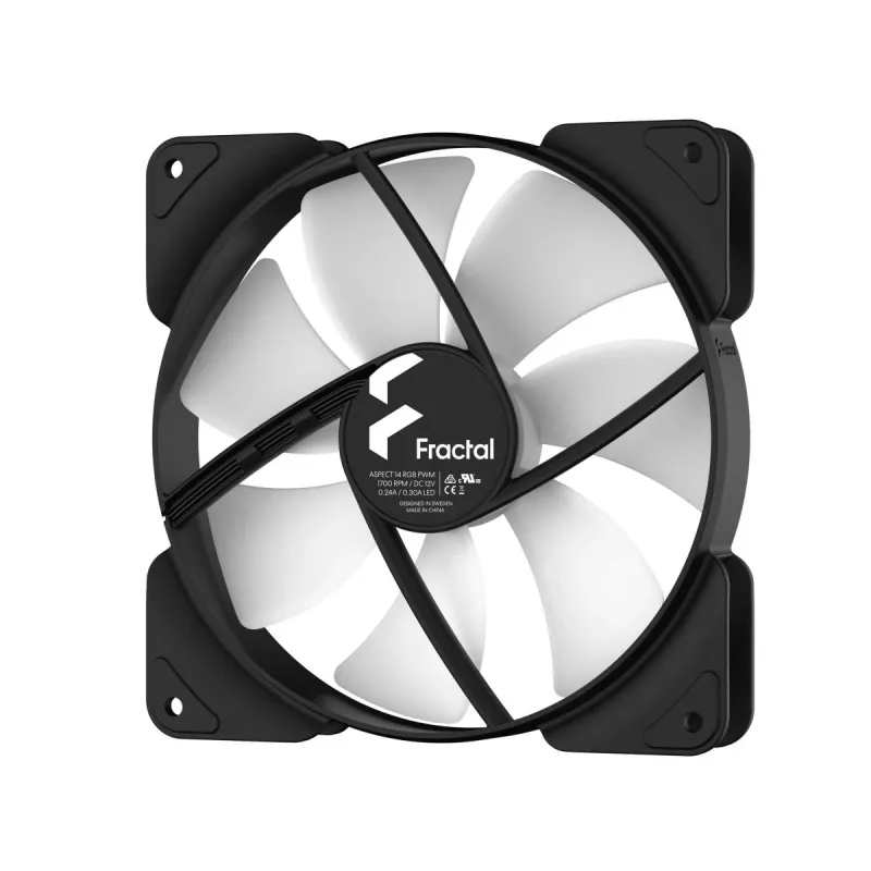 FRACTAL DESIGN Aspect 14 RGB Pwm Melnais Rāmis