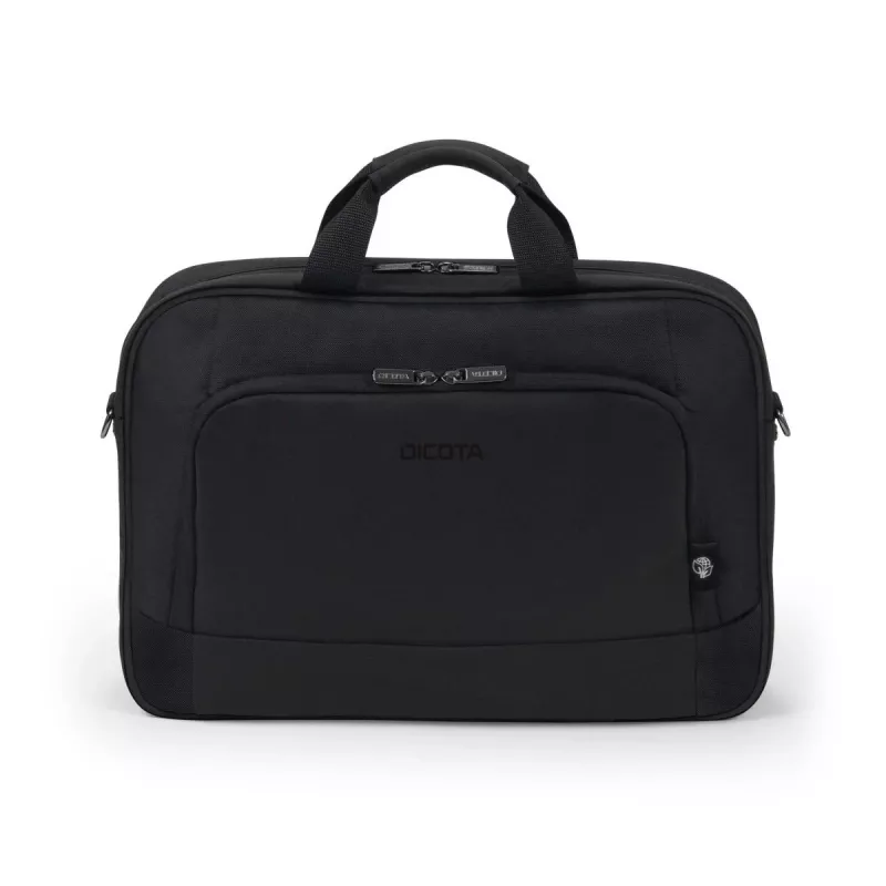 DICOTA Eco Top Traveller Base - 13-14.1in piezīmjdatora soma - Melna / 300D rPET poliesters