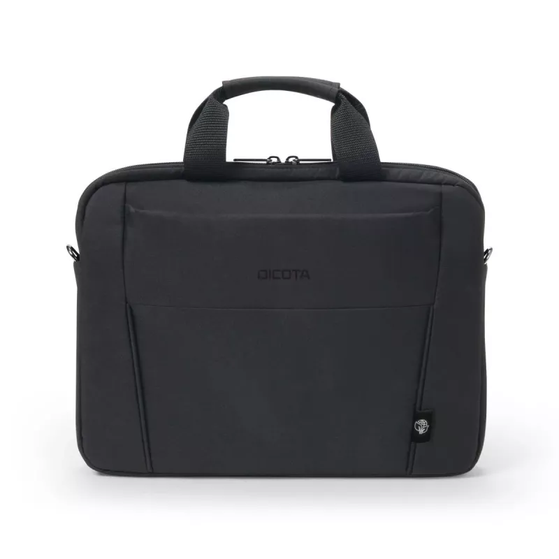 DICOTA Eco plāns Case Base - 13-14.1in piezīmjdatora maciņš - melns / 300d Rpet poliesters