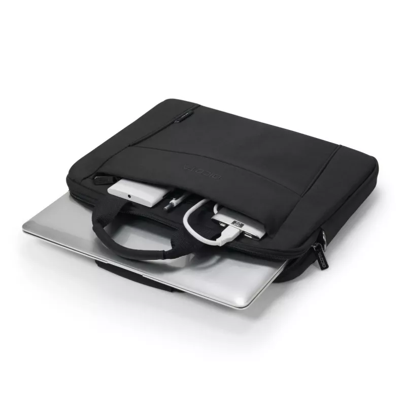 DICOTA Eco plāns Case Base - 13-14.1in piezīmjdatora maciņš - melns / 300d Rpet poliesters