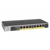 NETGEAR GS108LP Nepārvaldāms Gigabitu Ethernet (10/100/1000) barošana pa Ethernet (PoE) 1U Melns, Pelēks