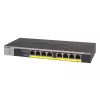 NETGEAR GS108LP Nepārvaldāms Gigabitu Ethernet (10/100/1000) barošana pa Ethernet (PoE) 1U Melns, Pelēks