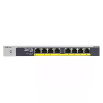 NETGEAR GS108LP Nepārvaldāms Gigabitu Ethernet (10/100/1000) barošana pa Ethernet (PoE) 1U Melns, Pelēks