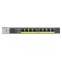 NETGEAR GS108LP Nepārvaldāms Gigabitu Ethernet (10/100/1000) barošana pa Ethernet (PoE) 1U Melns, Pelēks