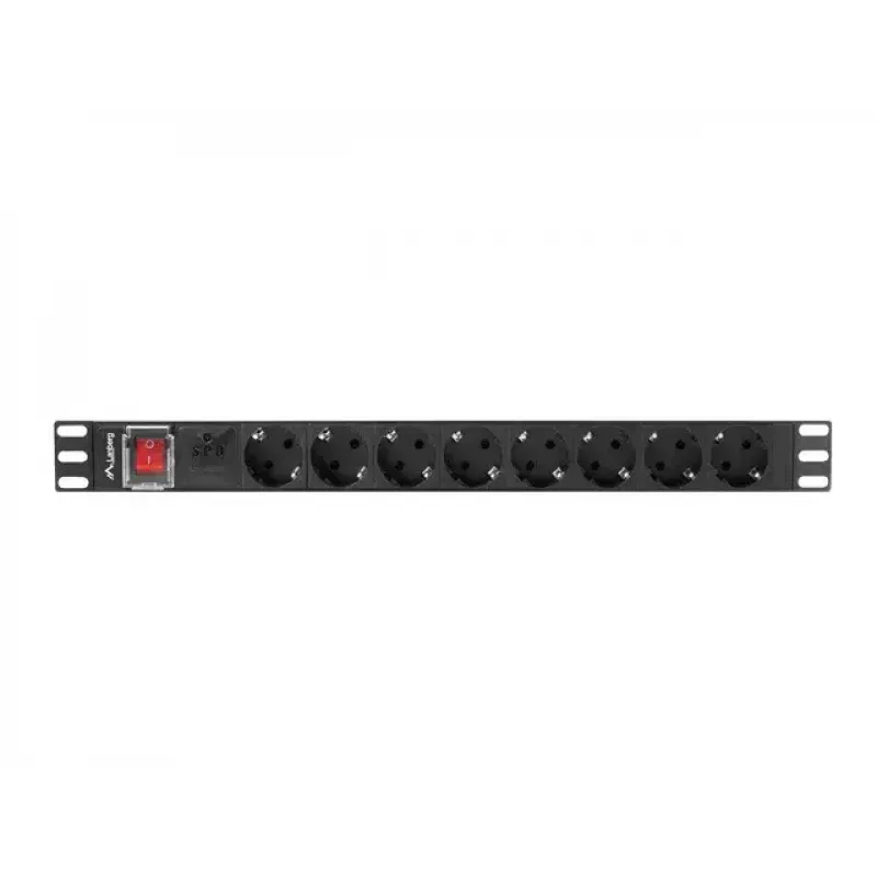 Strāvas sadales bloks PDU Lanberg PDU-08F-0200-BK