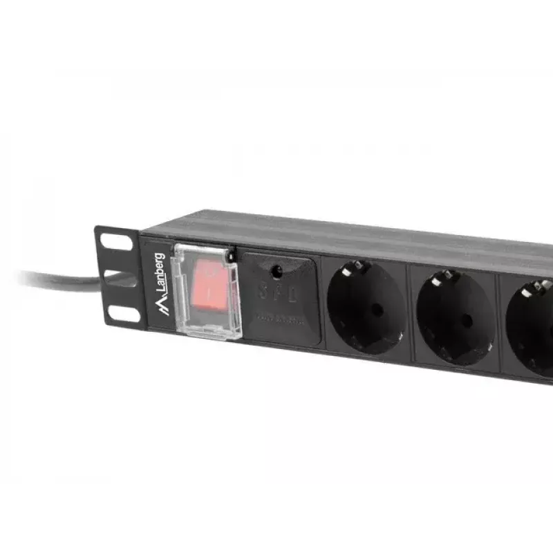 Strāvas sadales bloks PDU Lanberg PDU-08F-0200-BK