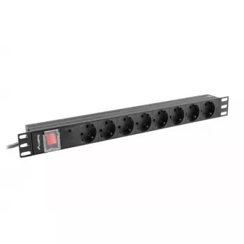 Strāvas sadales bloks PDU Lanberg PDU-08F-0200-BK