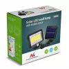 Āra saules LED prožektors MACLEAN MCE438, 5W, 400 lm, IP44, Li-Ion 5.2V, piestiprināms pie sienas, balta gaisma, melns