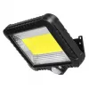 Āra saules LED prožektors MACLEAN MCE438, 5W, 400 lm, IP44, Li-Ion 5.2V, piestiprināms pie sienas, balta gaisma, melns