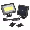 Āra saules LED prožektors MACLEAN MCE438, 5W, 400 lm, IP44, Li-Ion 5.2V, piestiprināms pie sienas, balta gaisma, melns