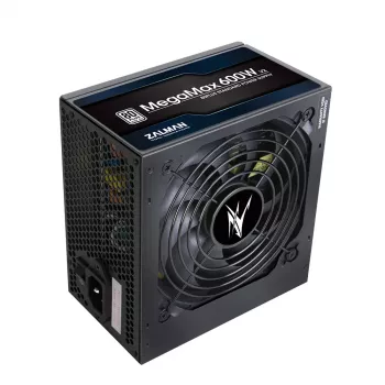 Zalman ZM600-TXII V2 MegaMax 80PLUS 230V EU STANDARD sertificēts augstas efektivitātes PCI-E barošanas bloks 600 W 20+4 kontaktu ATX ATX Melns