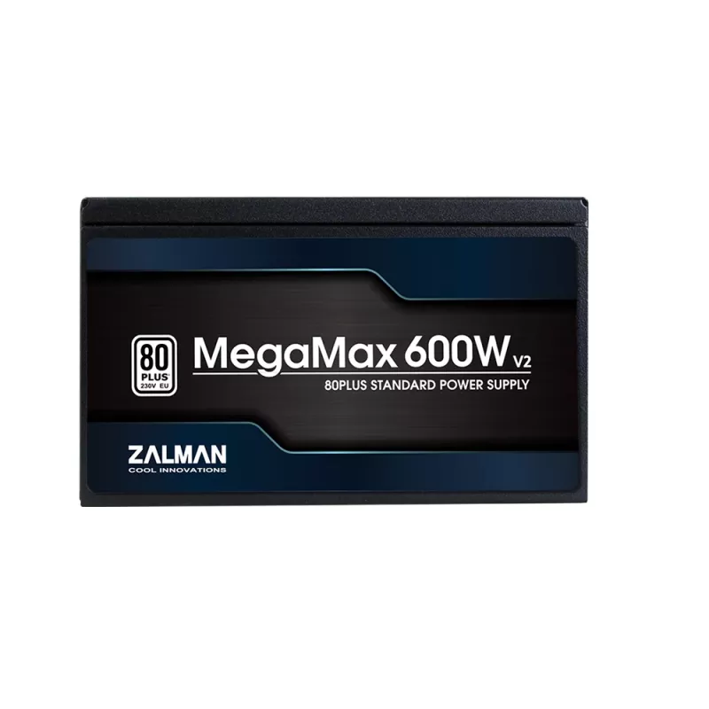 Zalman ZM600-TXII V2 MegaMax 80PLUS 230V EU STANDARD sertificēts augstas efektivitātes PCI-E barošanas bloks 600 W 20+4 kontaktu ATX ATX Melns