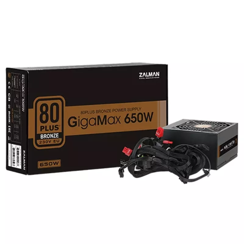 Zalman ZM650-GVII barošanas bloks 650 W 20+4 pin ATX ATX Melns