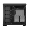 PC torņa korpuss Fractal Design Torrent Tower Black — atbalsta ATX/EATX/ITX, 2x180mm priekšējie ventilatori, 2x3.5 collu sloti, 4x2.5 collu sloti, rūdīts stikls