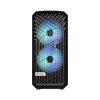 PC torņa korpuss Fractal Design Torrent Tower Black — atbalsta ATX/EATX/ITX, 2x180mm priekšējie ventilatori, 2x3.5 collu sloti, 4x2.5 collu sloti, rūdīts stikls