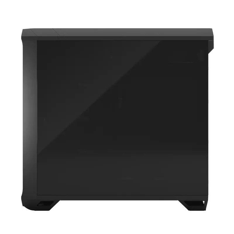 PC torņa korpuss Fractal Design Torrent Tower Black — atbalsta ATX/EATX/ITX, 2x180mm priekšējie ventilatori, 2x3.5 collu sloti, 4x2.5 collu sloti, rūdīts stikls