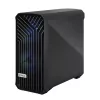 PC torņa korpuss Fractal Design Torrent Tower Black — atbalsta ATX/EATX/ITX, 2x180mm priekšējie ventilatori, 2x3.5 collu sloti, 4x2.5 collu sloti, rūdīts stikls
