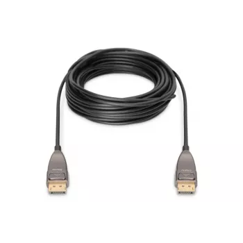 DIGITUS DisplayPort AOC hibrīda optiskās šķiedras savienojuma kabelis V/V UHD 8K@60Hz, CE, melns 15m