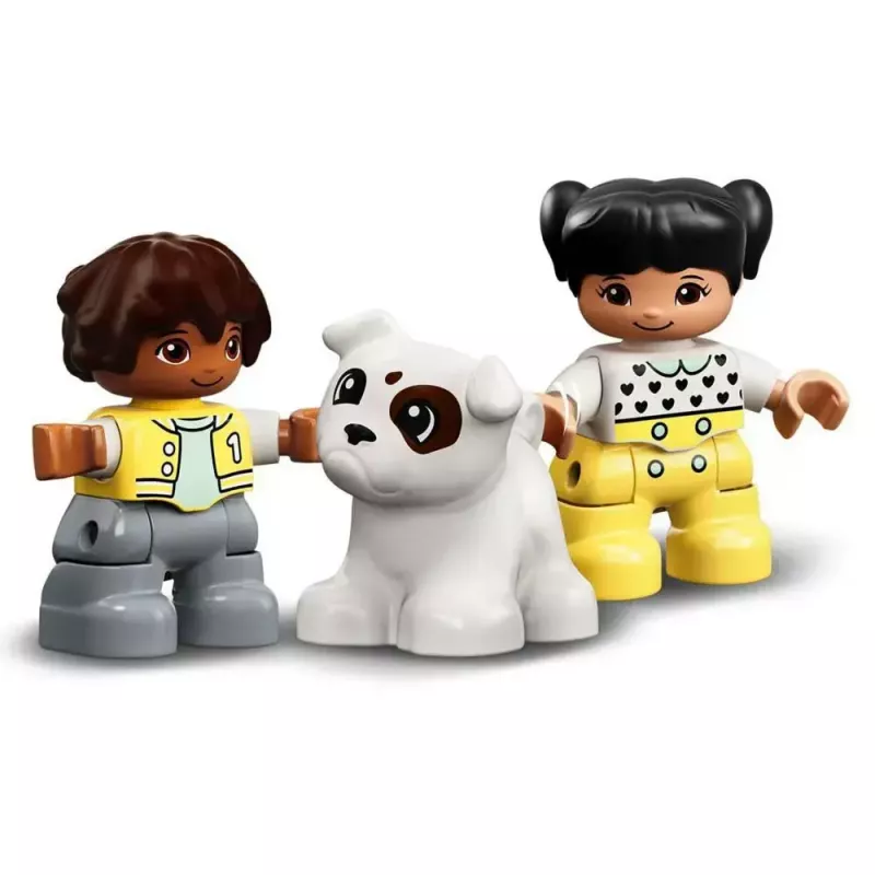 LEGO DUPLO ciparu vilciens 10954 – agrīnās mācīšanās vilciens ar numurētiem vagoniem skaitīšanai un šķirošanai