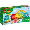 LEGO DUPLO ciparu vilciens 10954 – agrīnās mācīšanās vilciens ar numurētiem vagoniem skaitīšanai un šķirošanai