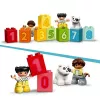 LEGO DUPLO ciparu vilciens 10954 – agrīnās mācīšanās vilciens ar numurētiem vagoniem skaitīšanai un šķirošanai