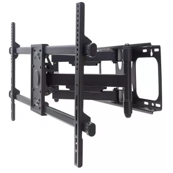 Manhattan sienas stiprinājums televizoriem un monitoriem (pilna kustība), ekrāniem no 37 collām līdz 75 collām, VESA saderība: visi no 200x200 mm līdz 800x400 mm - pārbaudiet četru montāžas caurumu izmērus ekrāna aizmugurē, lai pārliecinātos, ka tas der, maks. 75 kg, melns, kronšteins, mūža garantija