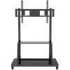 Pārnēsājams plakanā paneļa grīdas statīvs TECHLY Signage Display Mount ICA-TR30 — 55 līdz 100 collu ekrāniem, VESA 1200x600, maks. slodze 150 kg, riteņi, melns