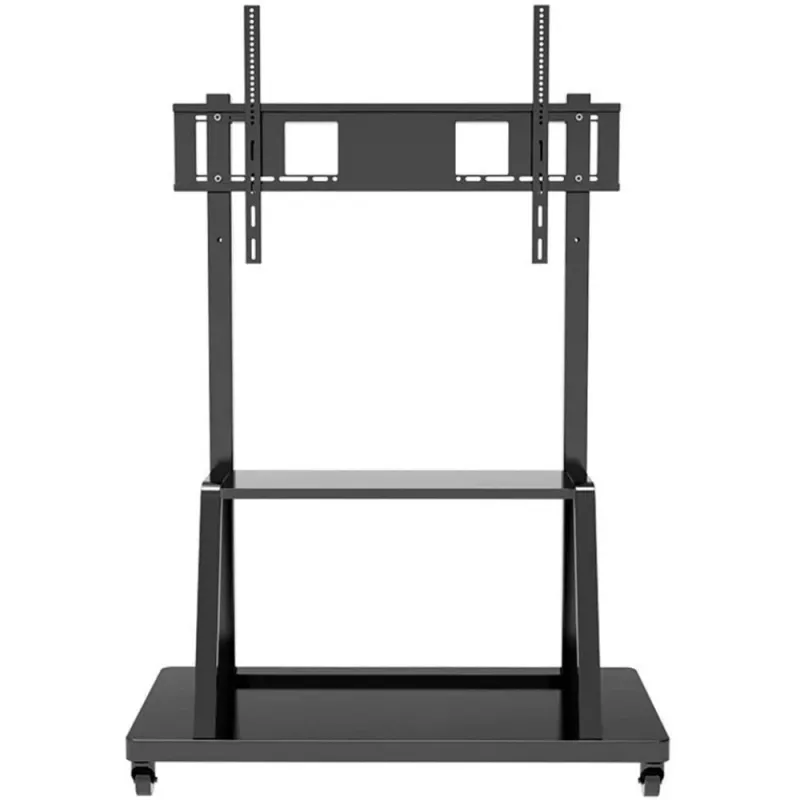 Pārnēsājams plakanā paneļa grīdas statīvs TECHLY Signage Display Mount ICA-TR30 — 55 līdz 100 collu ekrāniem, VESA 1200x600, maks. slodze 150 kg, riteņi, melns
