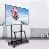 Pārnēsājams plakanā paneļa grīdas statīvs TECHLY Signage Display Mount ICA-TR30 — 55 līdz 100 collu ekrāniem, VESA 1200x600, maks. slodze 150 kg, riteņi, melns