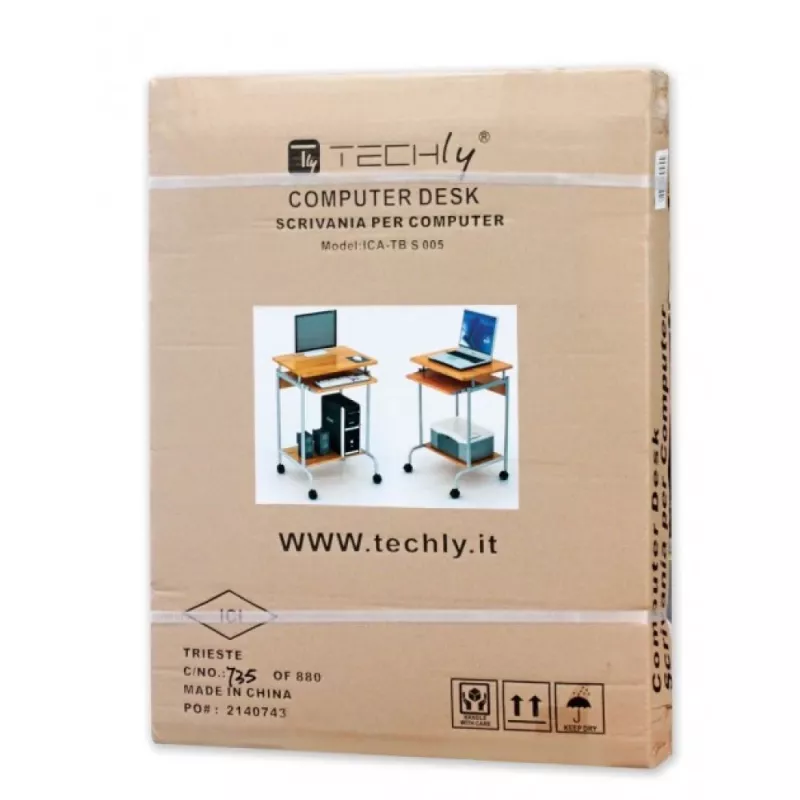 Techly ICA-TB S005W datorgalds balts