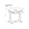 Techly Compact Desk for PC with Removable Tray, Melns Graphite ICA-TB 328BK