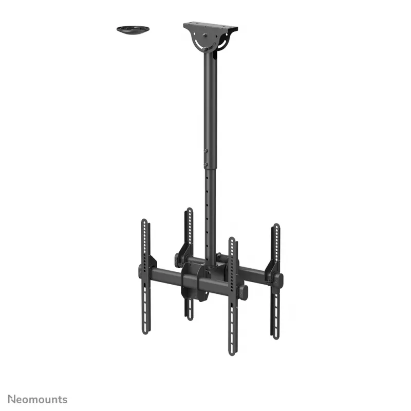 Neomounts NM-C440DBLACK Divu monitoru/TV griestu stiprinājums 32-60 collas - h 56-91 cm
