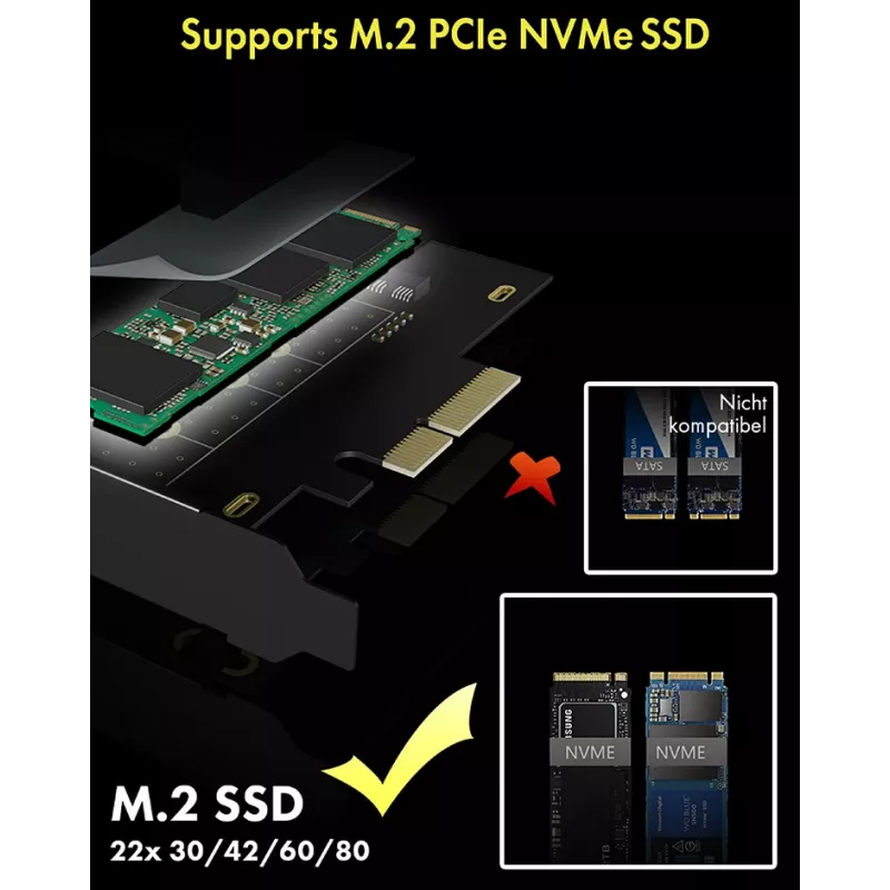 ICY BOX IB-PCI208-HS interfeisa kartes/adapteris iekšējais M.2