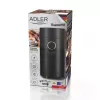 Adler AD 4446bg kafijas dzirnaviņas ar konusveida dzirnakmeņiem — 150 W, 75 g pupiņu tvertne, nerūsējošā tērauda dzirnakmeņi, pogas vadība, melna