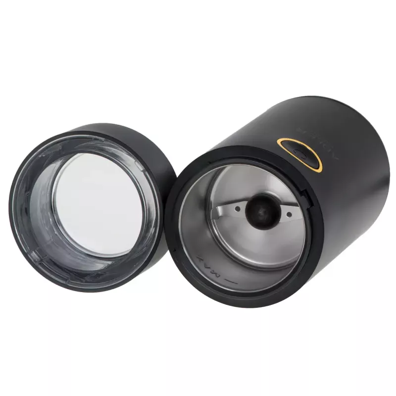 Adler AD 4446bg kafijas dzirnaviņas ar konusveida dzirnakmeņiem — 150 W, 75 g pupiņu tvertne, nerūsējošā tērauda dzirnakmeņi, pogas vadība, melna