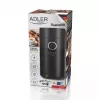 Burr grinder Adler AD4446BS — 150 W, stainless steel burrs, 75 g bean hopper, Melns