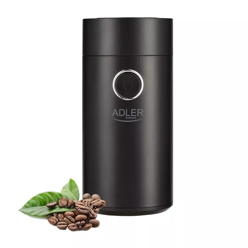 Burr grinder Adler AD4446BS — 150 W, stainless steel burrs, 75 g bean hopper, Melns