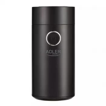 Burr grinder Adler AD4446BS — 150 W, stainless steel burrs, 75 g bean hopper, Melns