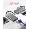 ICY BOX IB-DK4040-CPD Vadu USB 3.2 Gen 1 (3.1 Gen 1) Type-C Antracīts, Melns