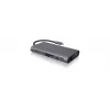 ICY BOX IB-DK4040-CPD Vadu USB 3.2 Gen 1 (3.1 Gen 1) Type-C Antracīts, Melns