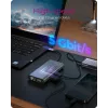 ICY BOX IB-DK4040-CPD Vadu USB 3.2 Gen 1 (3.1 Gen 1) Type-C Antracīts, Melns