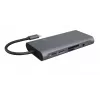 ICY BOX IB-DK4040-CPD Vadu USB 3.2 Gen 1 (3.1 Gen 1) Type-C Antracīts, Melns