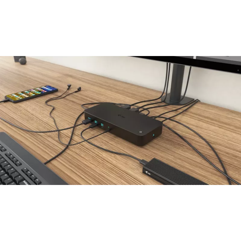 i-tec USB 3.0 / USB-C / Thunderbolt, 3x 4K Docking Station + Power Delivery 100W
