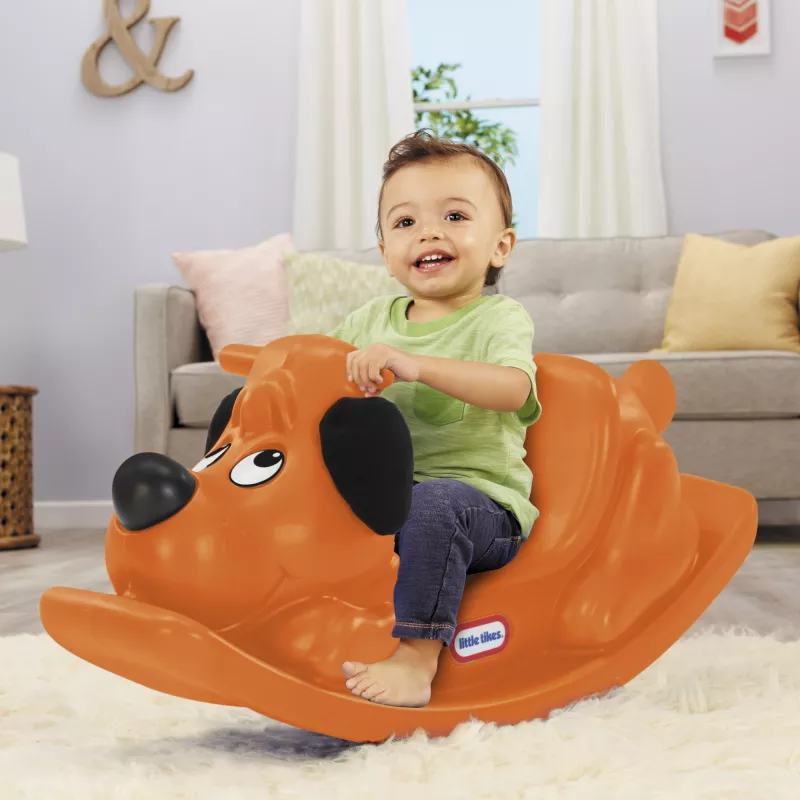 Little Tikes šūpojošs kucēns - oranžs, viens, 1 gads, plastmasa, oranžs