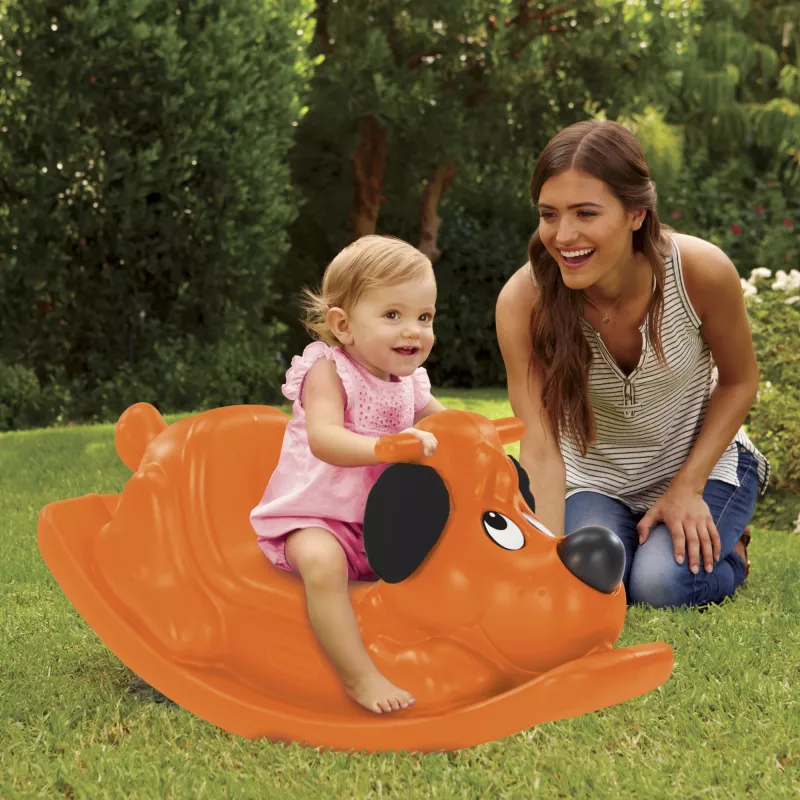 Little Tikes šūpojošs kucēns - oranžs, viens, 1 gads, plastmasa, oranžs