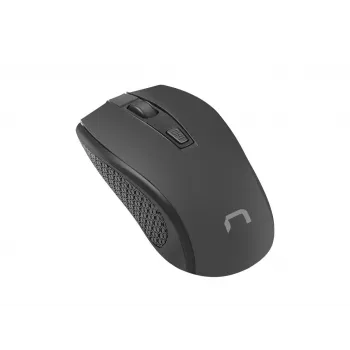 Bezvadu optiskā pele NATEC Jay 2 RF — 2.4 GHz, 1600 DPI, abpusēja, 4 pogas, melna