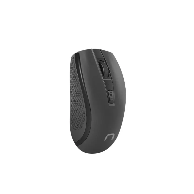 Bezvadu optiskā pele NATEC Jay 2 RF — 2.4 GHz, 1600 DPI, abpusēja, 4 pogas, melna