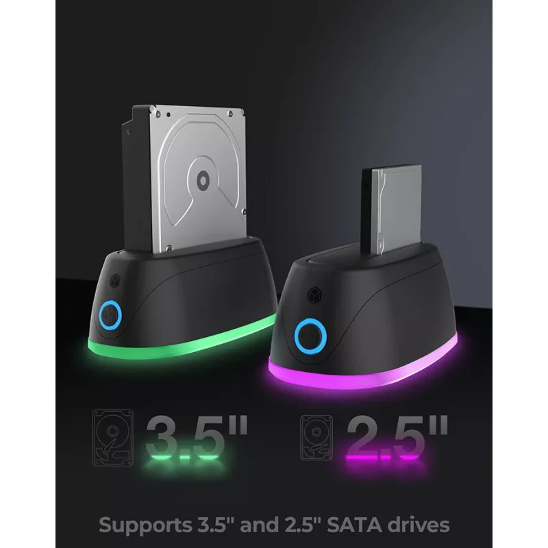 ICY BOX IB-1124L-C3 USB 3.2 Gen 1 (3.1 Gen 1) Type-B melna